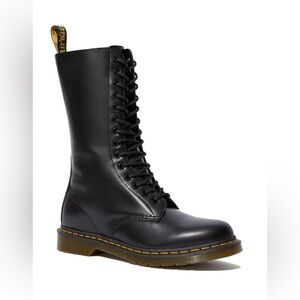 Dr. Martens 1914 The Orginal Black Smooth Lace-Up Combat Boot Sz 8 14-eye unisex